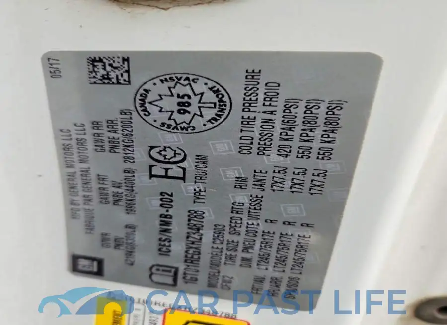 1GT01REGXHZ348788# 12