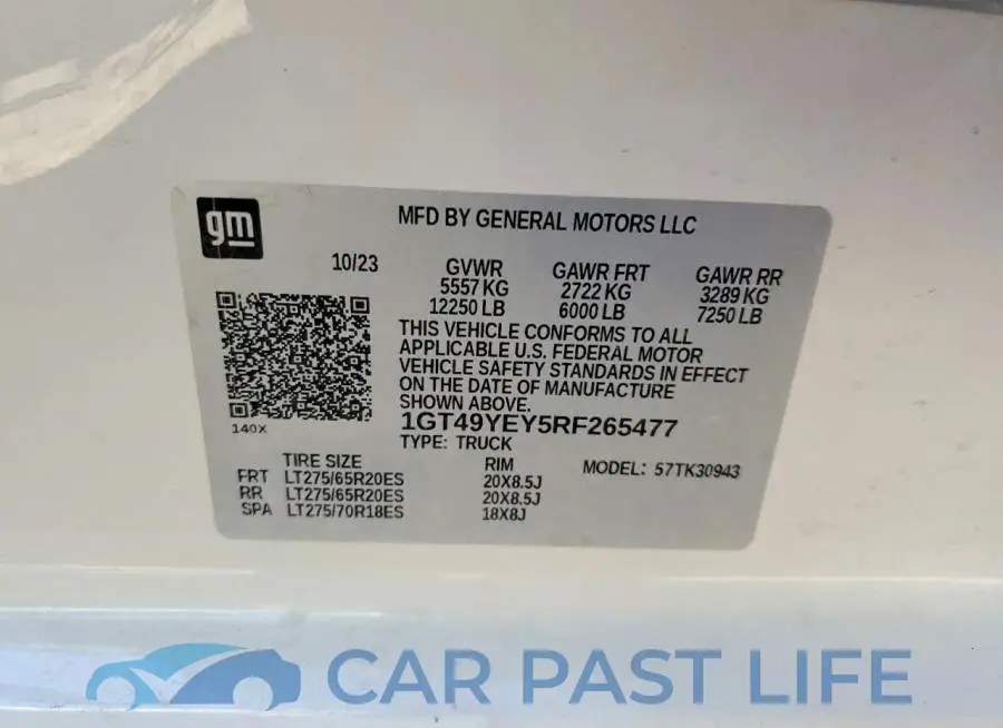 1GT49YEY5RF265477# 12