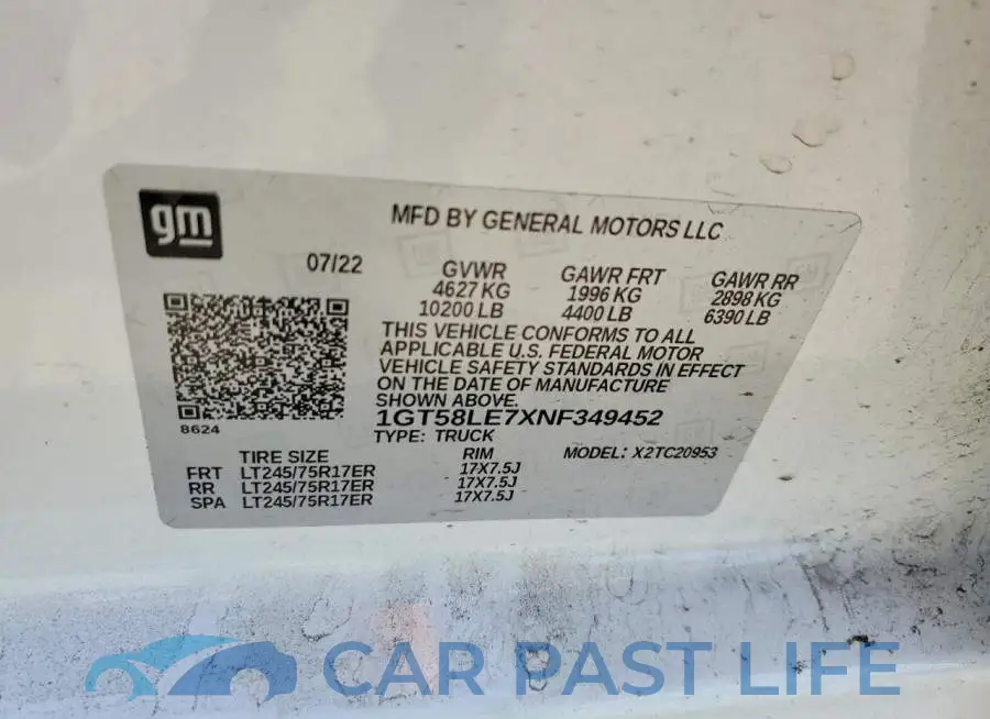 1GT58LE7XNF349452# 12