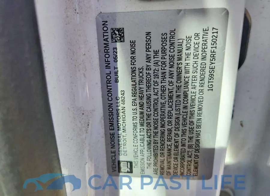 1GT59SEY5RF150217# 12