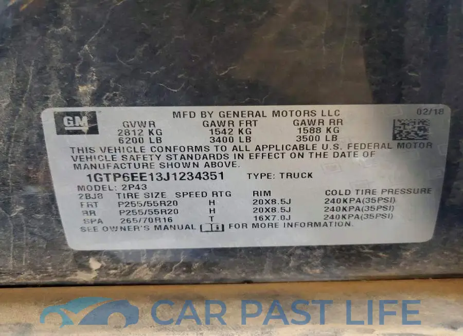 1GTP6EE13J1234351# 12