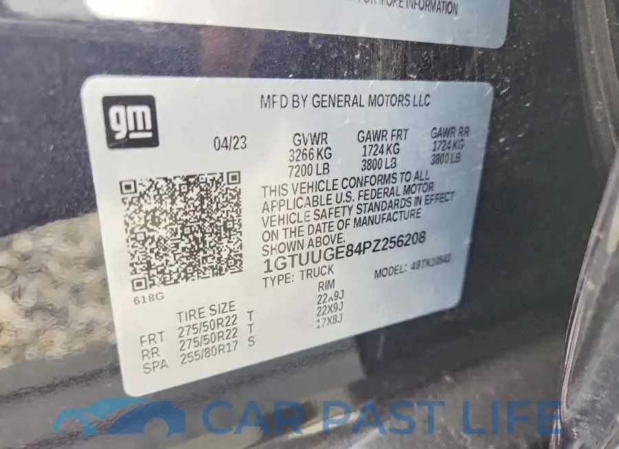 1GTUUGE84PZ256208# 12