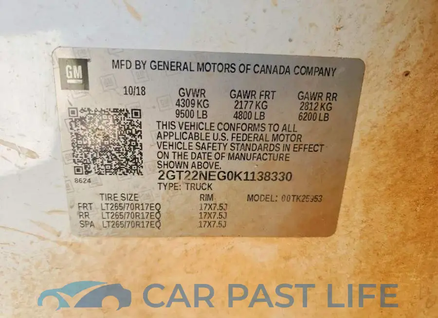 2GT22NEG0K1138330# 12