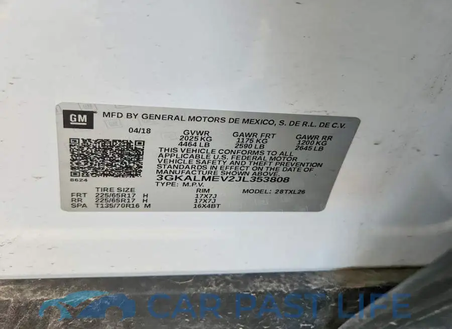 3GKALMEV2JL353808# 13