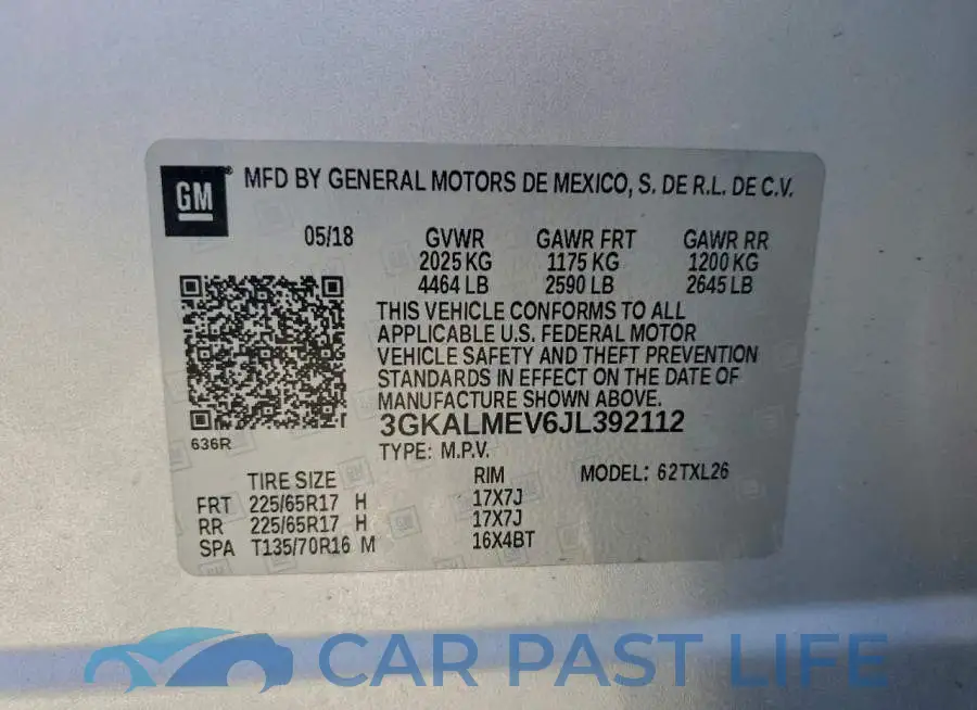3GKALMEV6JL392112# 13