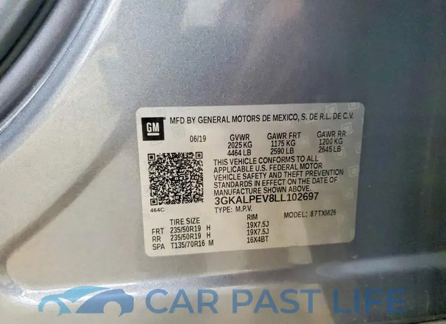 3GKALPEV8LL102697# 13