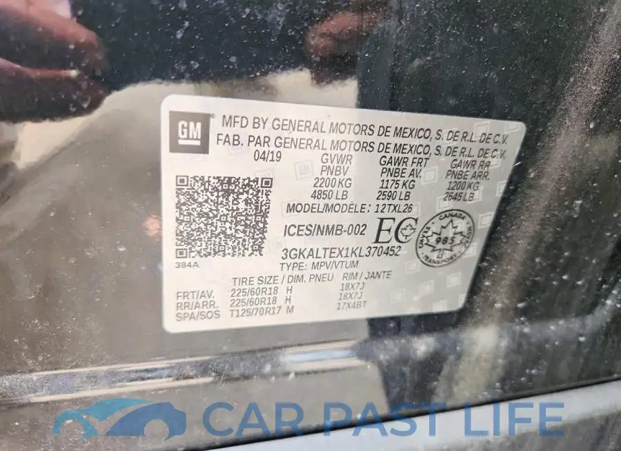 3GKALTEX1KL370452# 13