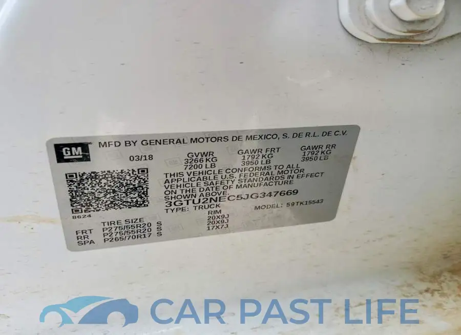 3GTU2NEC5JG347669# 12