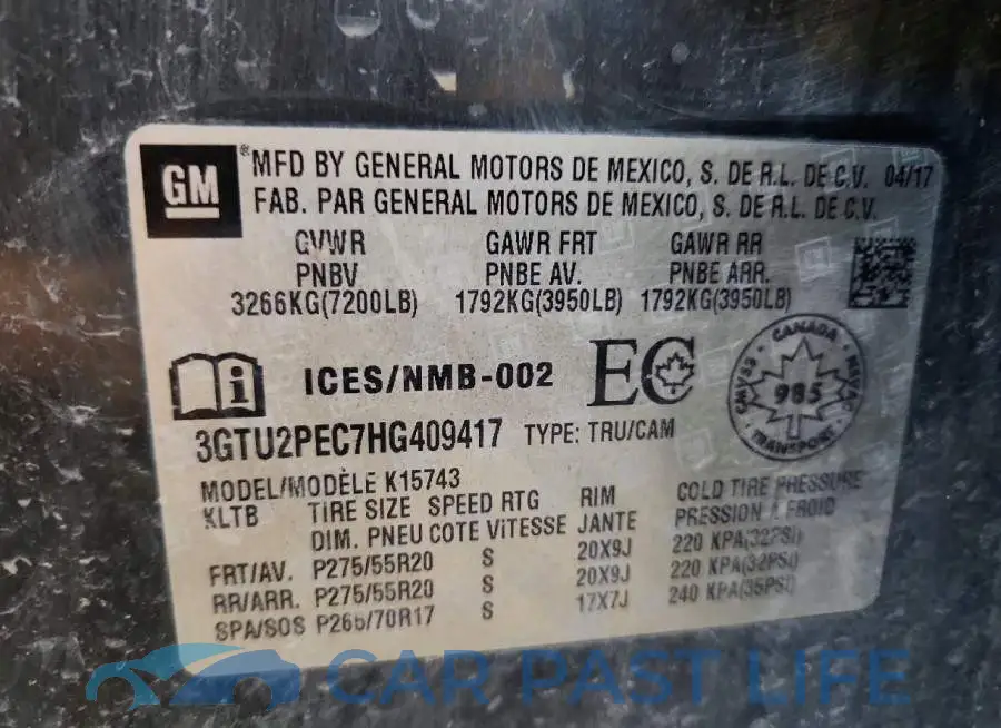 3GTU2PEC7HG409417# 13