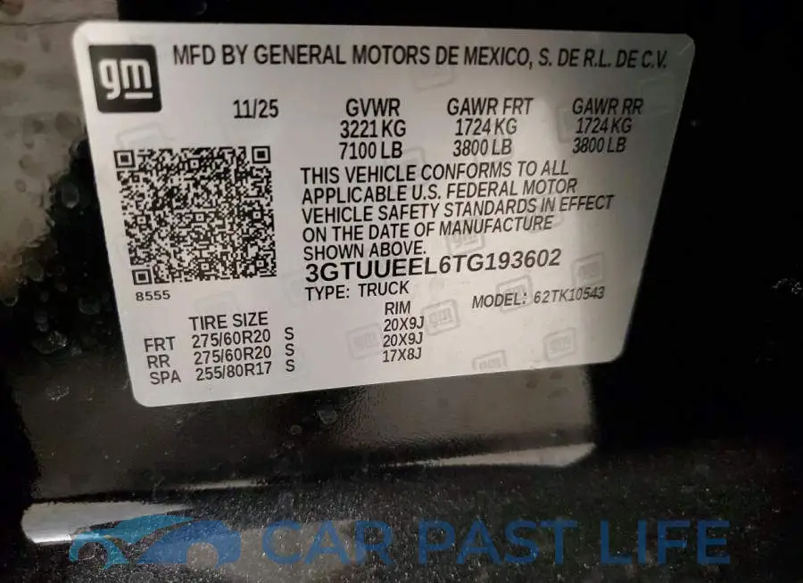 3GTUUEEL6TG193602# 13
