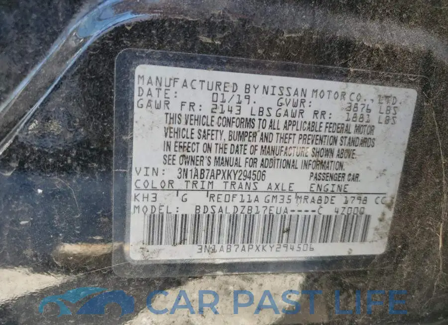 3N1AB7APXKY294506# 13