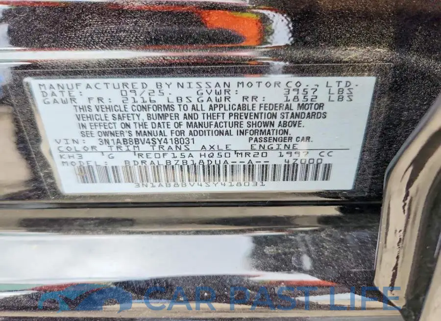 3N1AB8BV4SY418031# 12