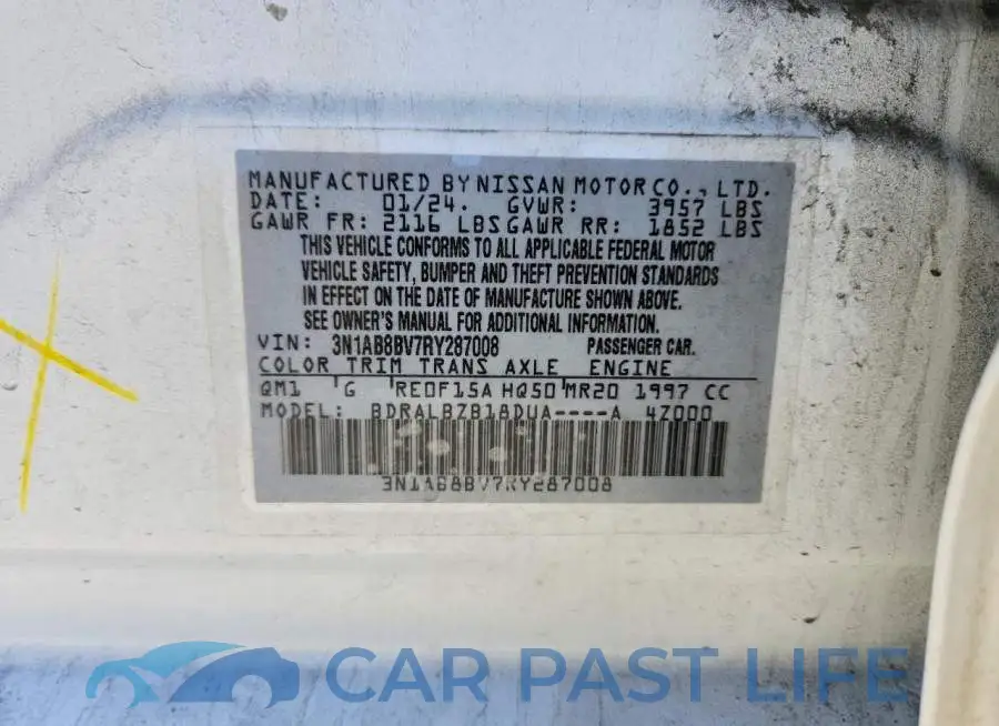 3N1AB8BV7RY287008# 13