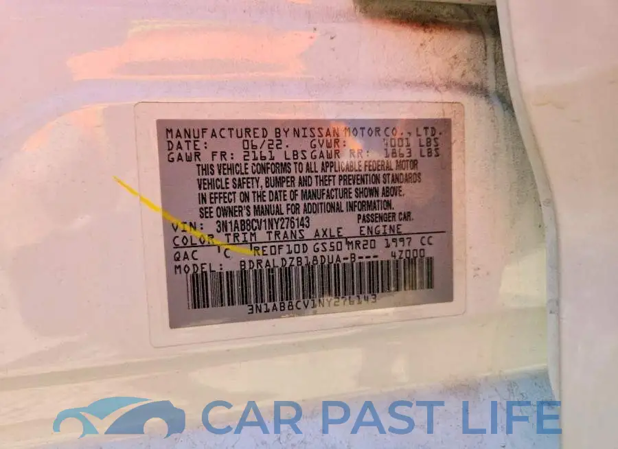 3N1AB8CV1NY276143# 12