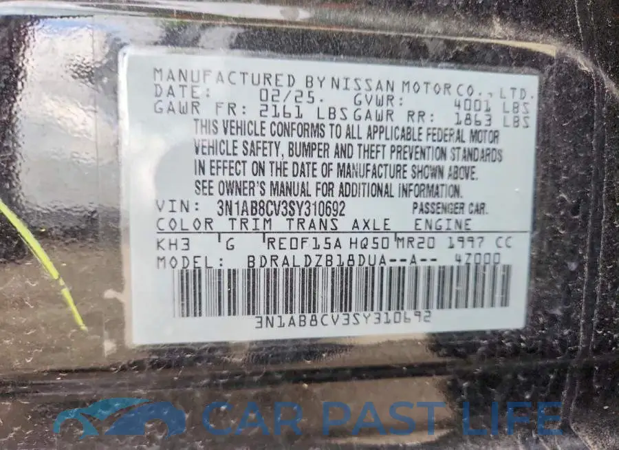 3N1AB8CV3SY310692# 12