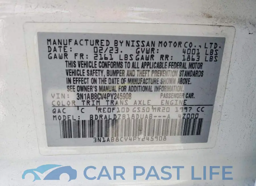3N1AB8CV4PY245908# 12