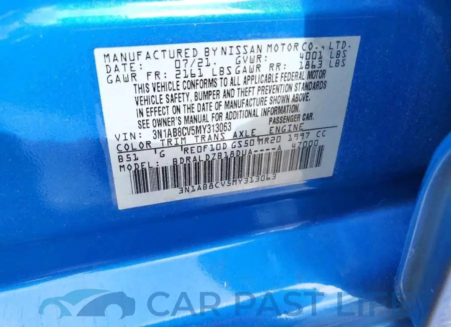 3N1AB8CV5MY313063# 12