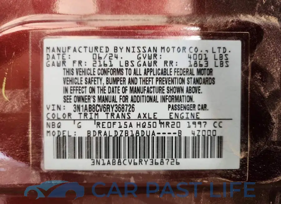 3N1AB8CV6RY368726# 13