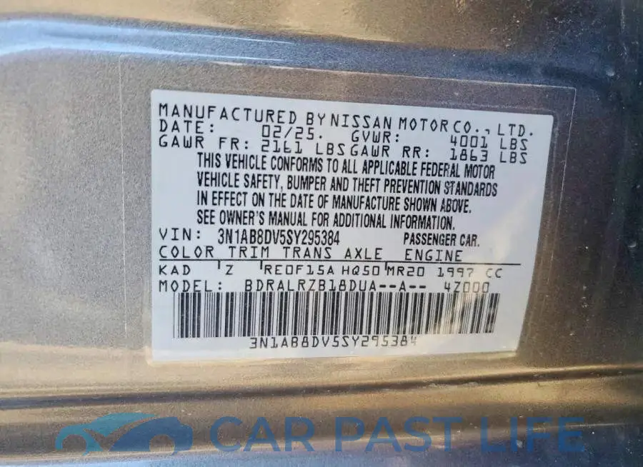 3N1AB8DV5SY295384# 12