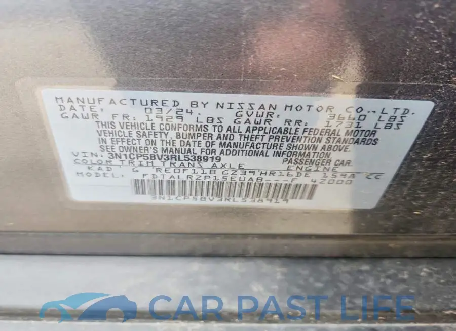 3N1CP5BV3RL538919# 13