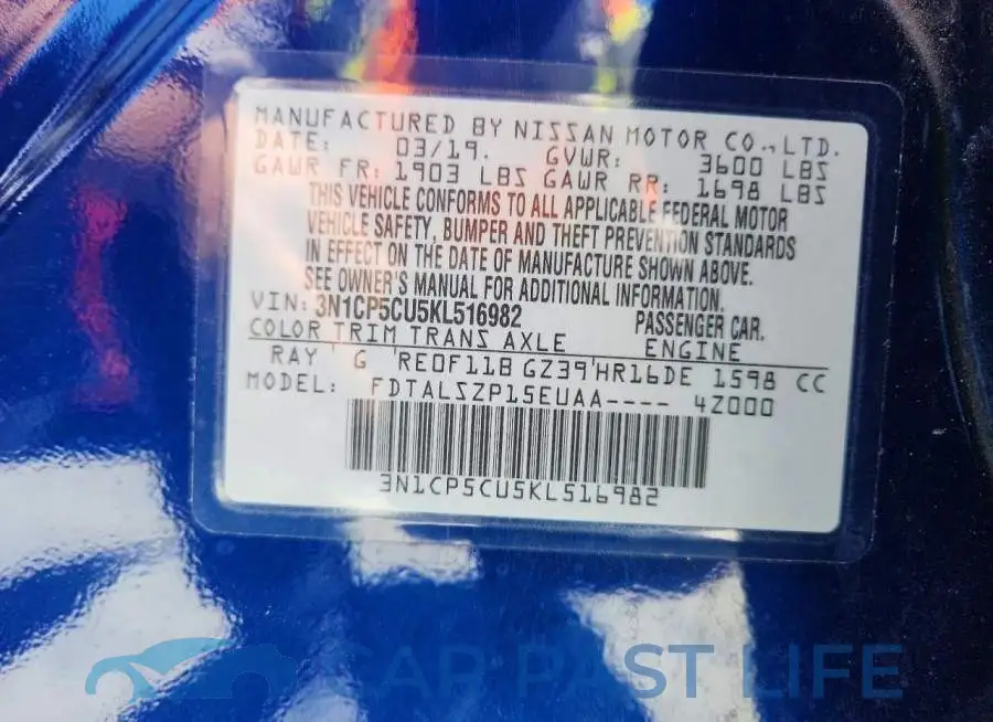 3N1CP5CU5KL516982# 13