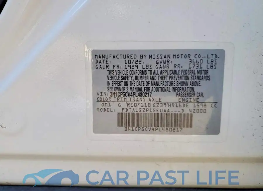 3N1CP5CV4PL480217# 12