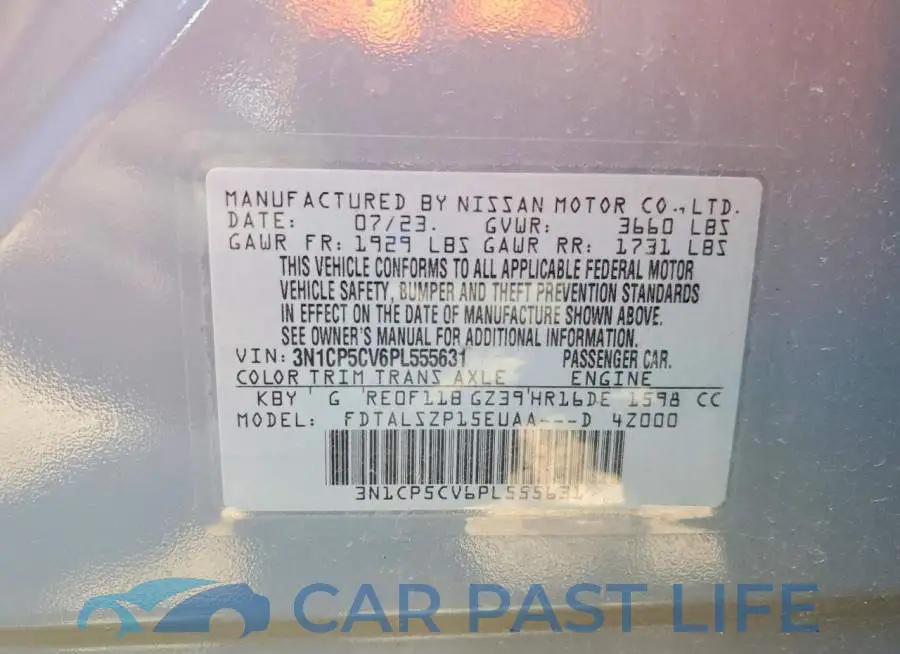 3N1CP5CV6PL555631# 12