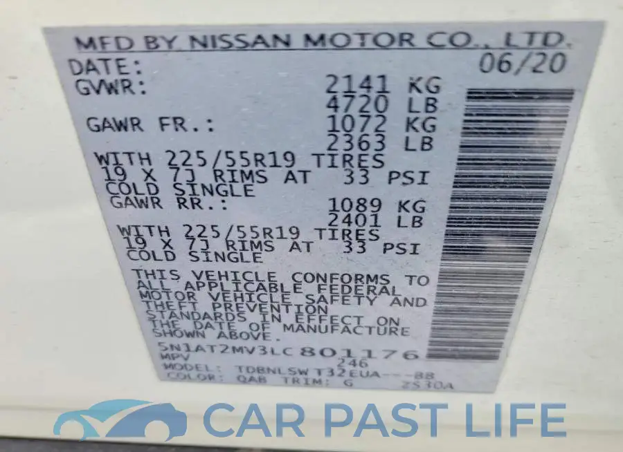 5N1AT2MV3LC801176# 13
