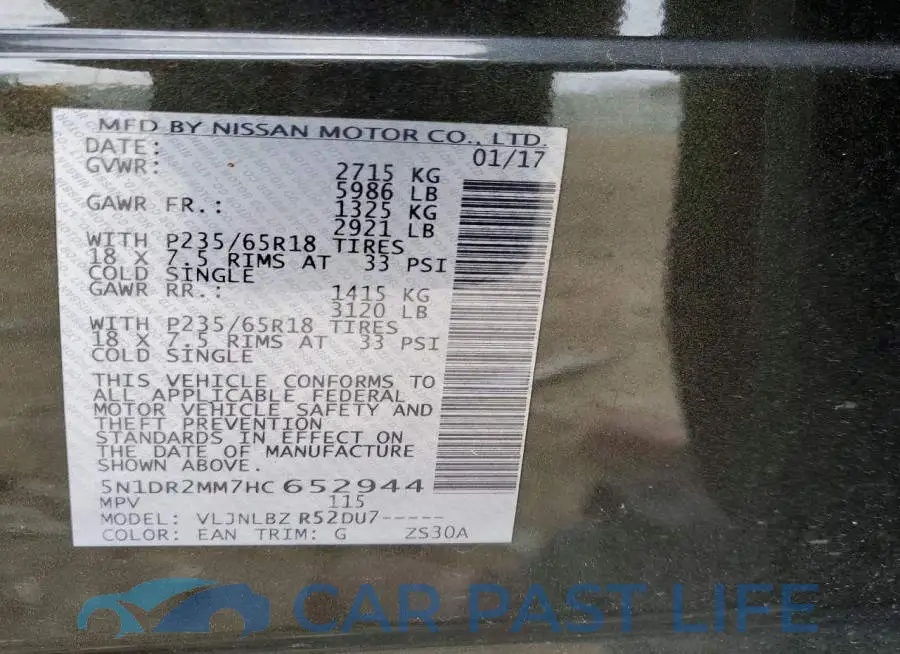 5N1DR2MM7HC652944# 12
