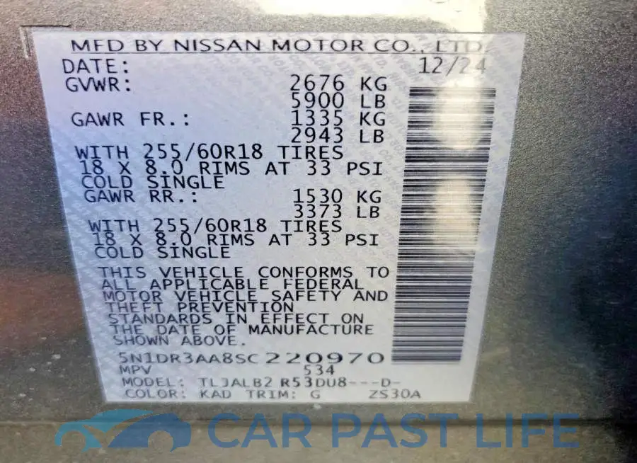 5N1DR3AA8SC220970# 14