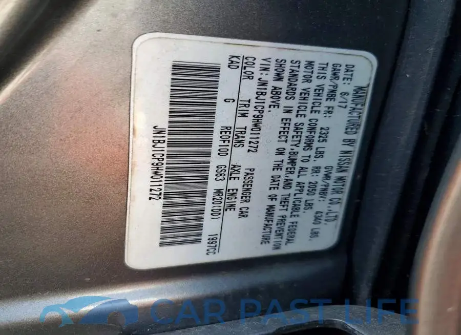 JN1BJ1CP9HW011272# 14