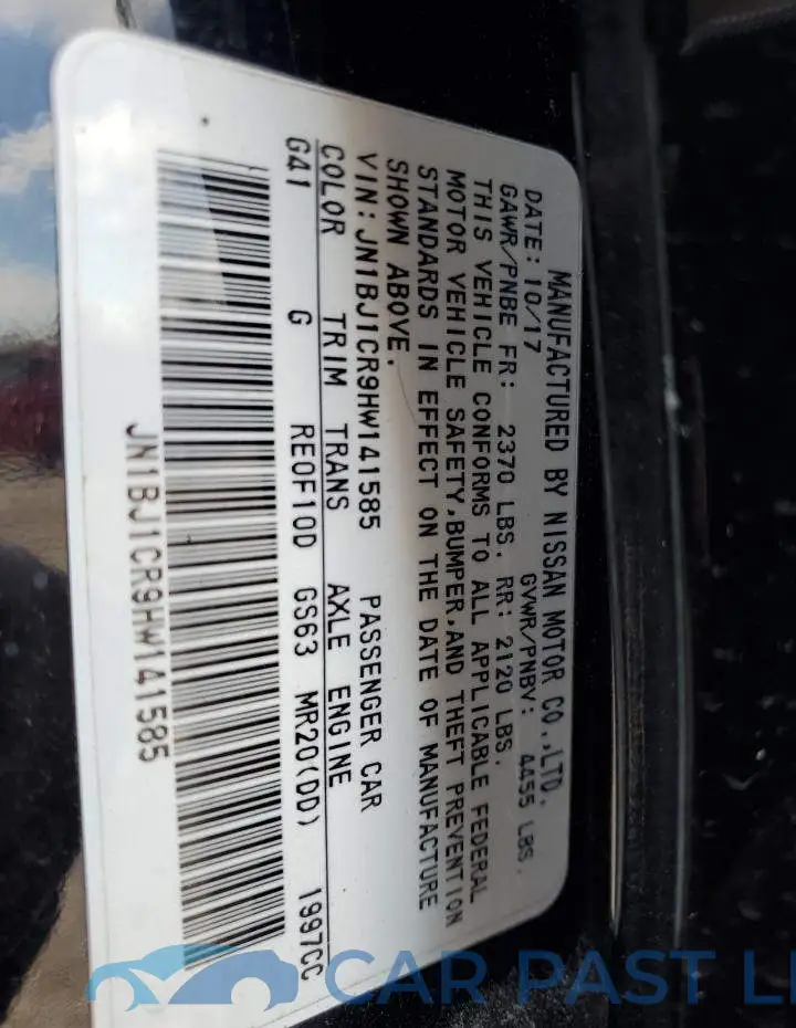 JN1BJ1CR9HW141585# 13