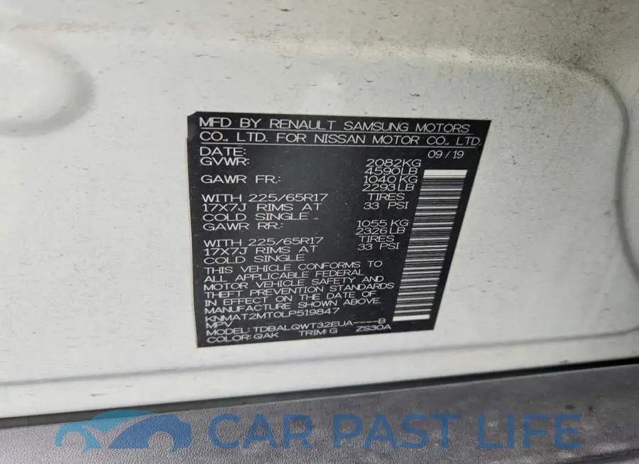 KNMAT2MT0LP519847# 12