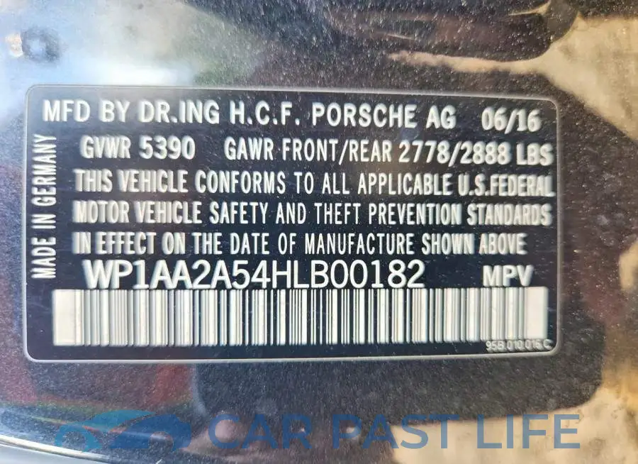 WP1AA2A54HLB00182# 13