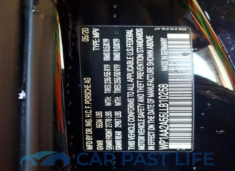 WP1AA2A55LLB10258# 14