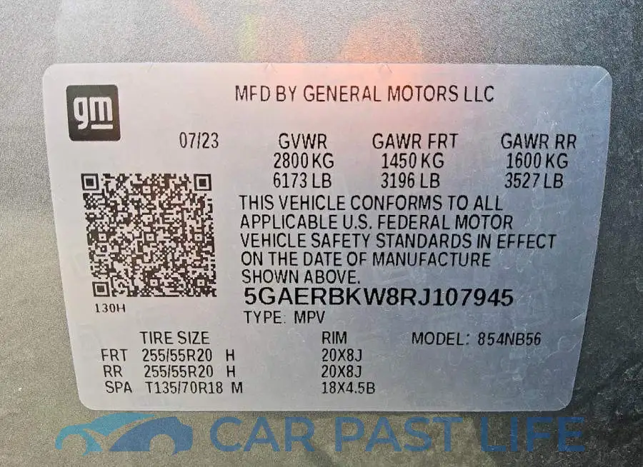 5GAERBKW8RJ107945# 13