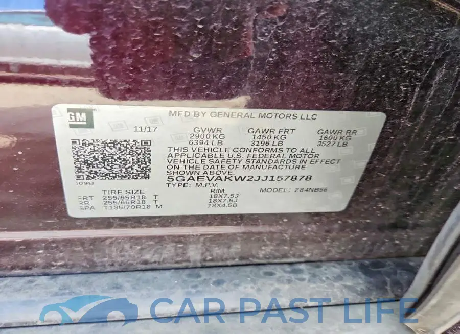 5GAEVAKW2JJ157878# 14