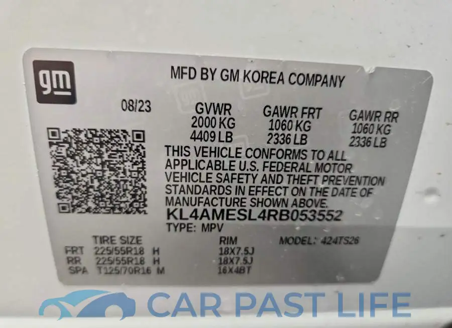 KL4AMESL4RB053552# 13