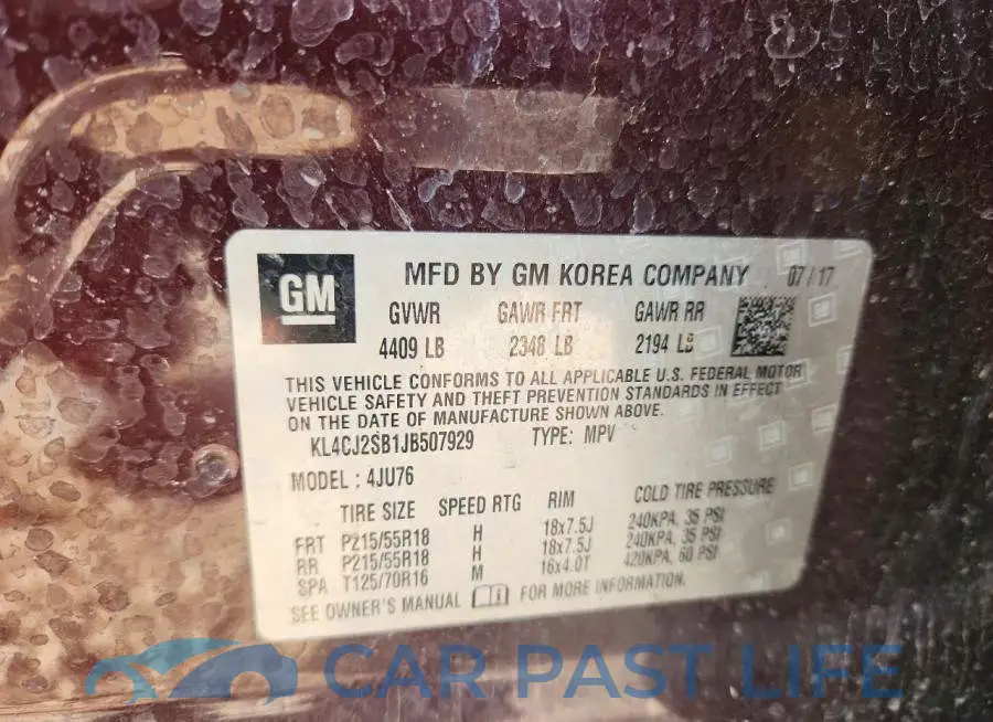 KL4CJ2SB1JB507929# 13
