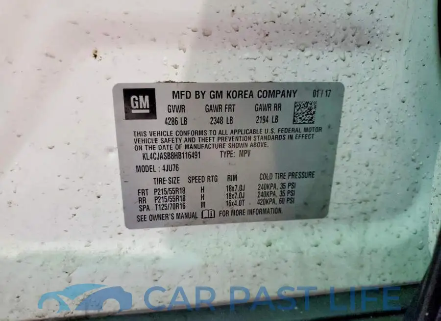 KL4CJASB8HB116491# 14