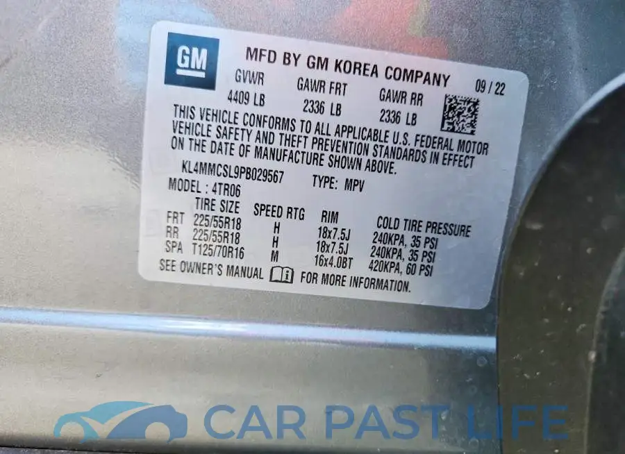 KL4MMCSL9PB029567# 13