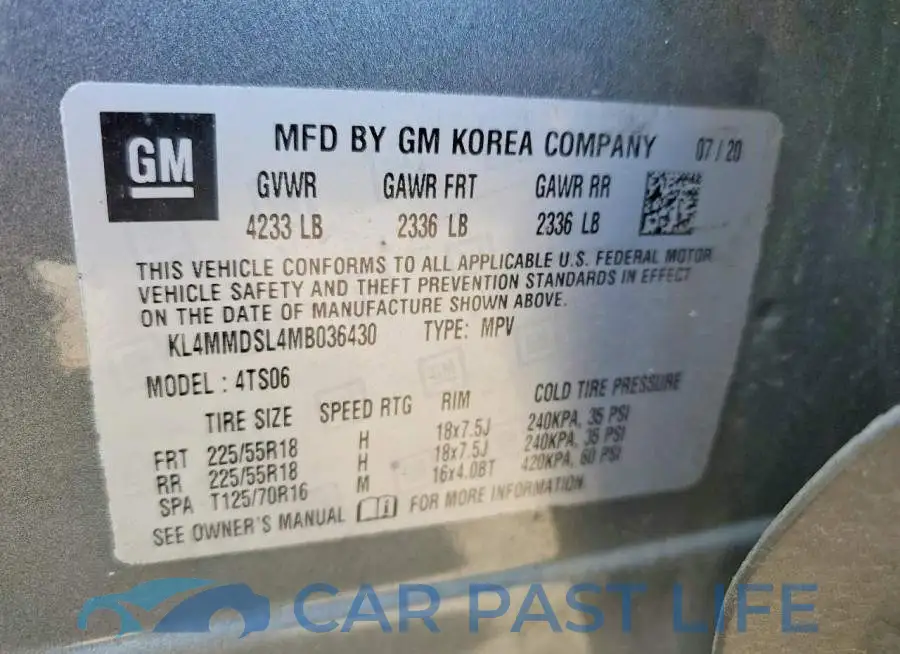 KL4MMDSL4MB036430# 13