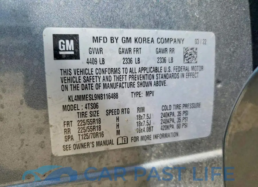 KL4MMESL9NB116488# 13