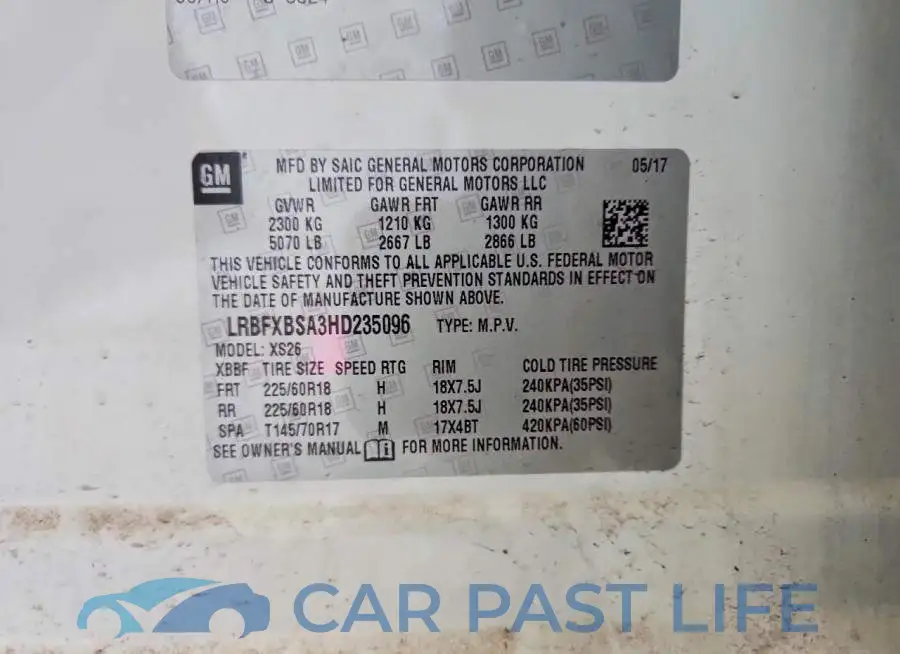 LRBFXBSA3HD235096# 13