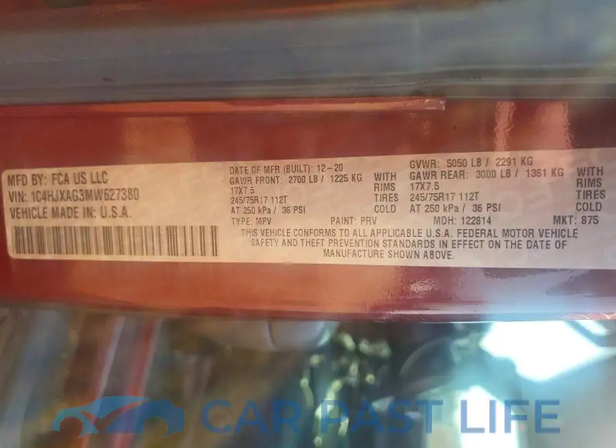 1C4HJXAG3MW627380# 12
