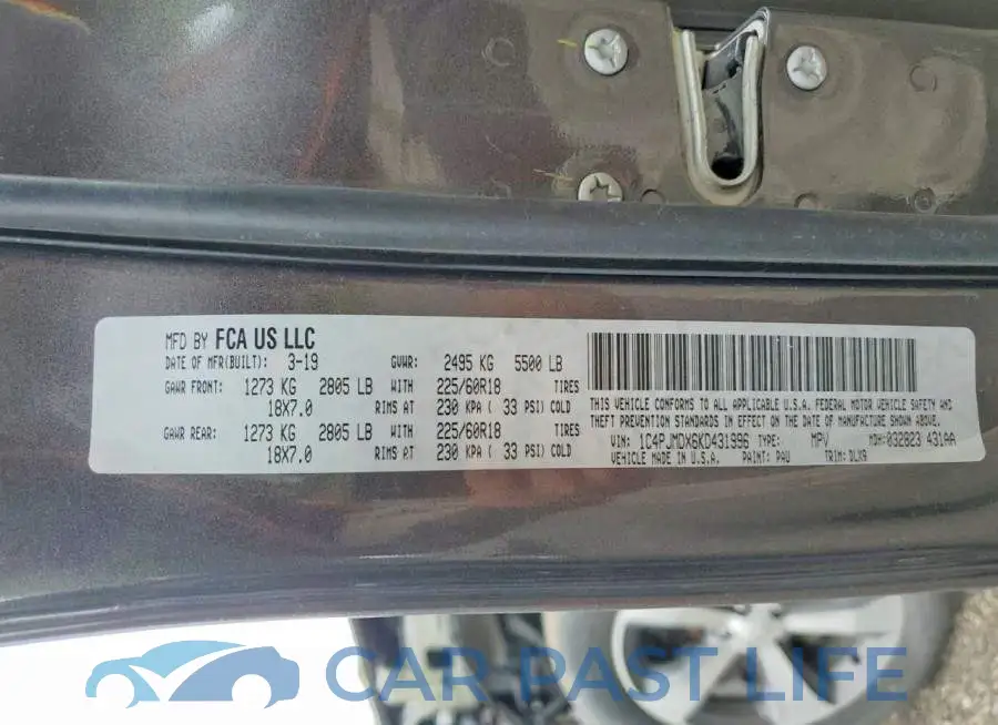 1C4PJMDX6KD431996# 14