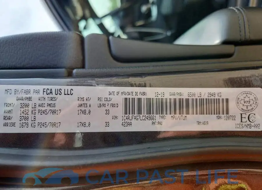 1C4RJFAG7LC249661# 12