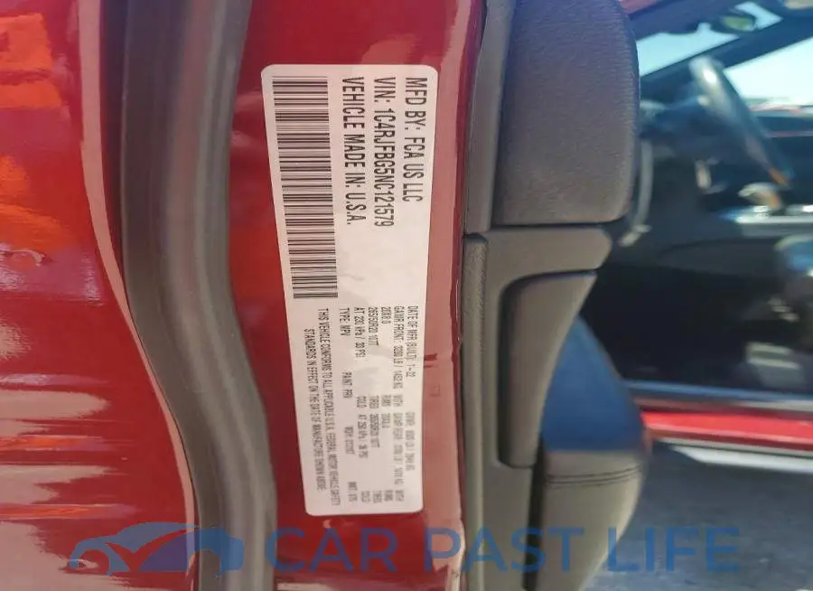 1C4RJFBG5NC121579# 12