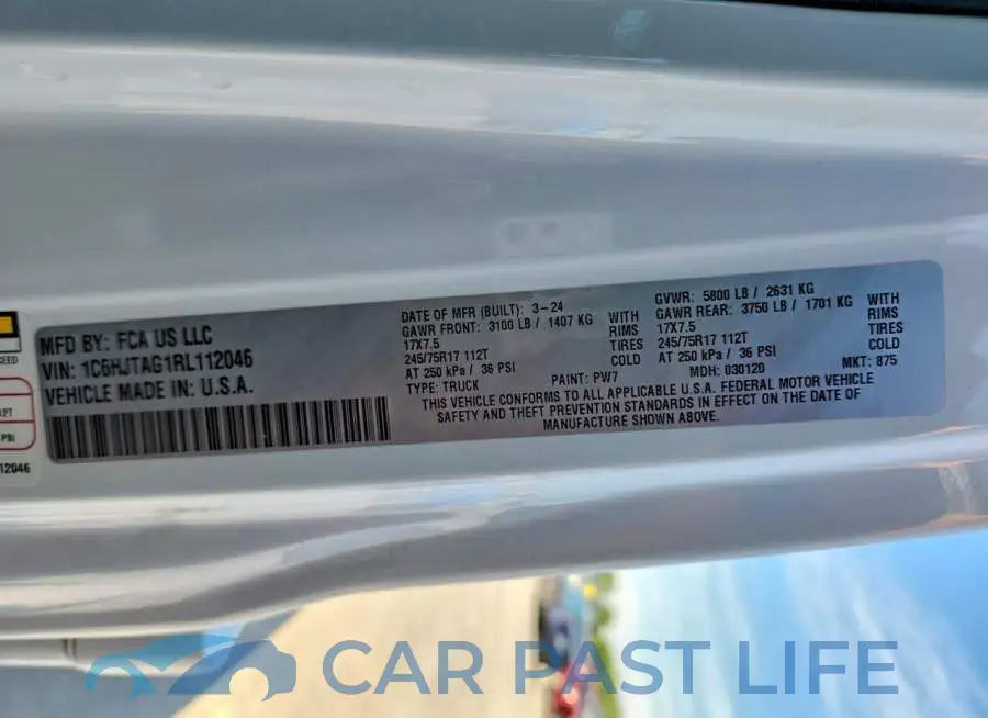 1C6HJTAG1RL112046# 12