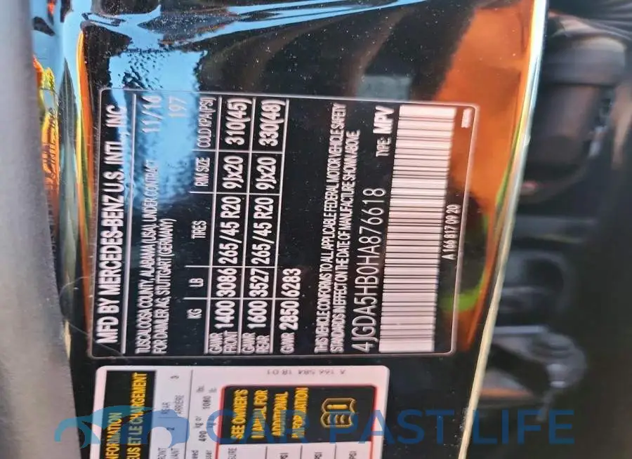 4JGDA5HB0HA876618# 13